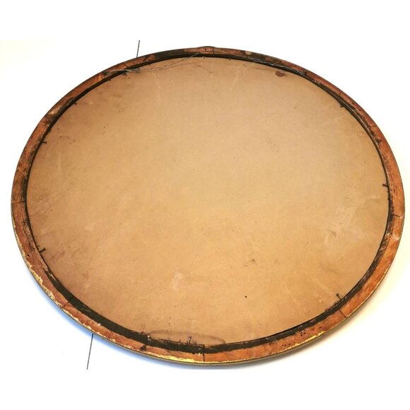 Vintage Italian Gilded Wood Oval Wall Mirror Ornate Rococo Shell - Picture 5 of 10